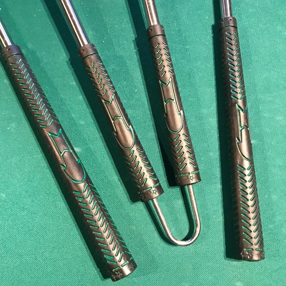 Poligo BBQ Tools with Golf Club logo. Hvy duty stainless steel & rubber handles